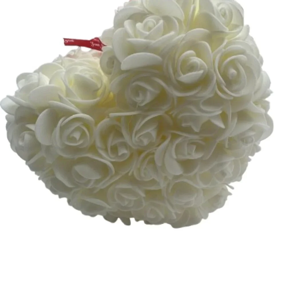 NIB Rose Bear Just for You White with Red Ribbon